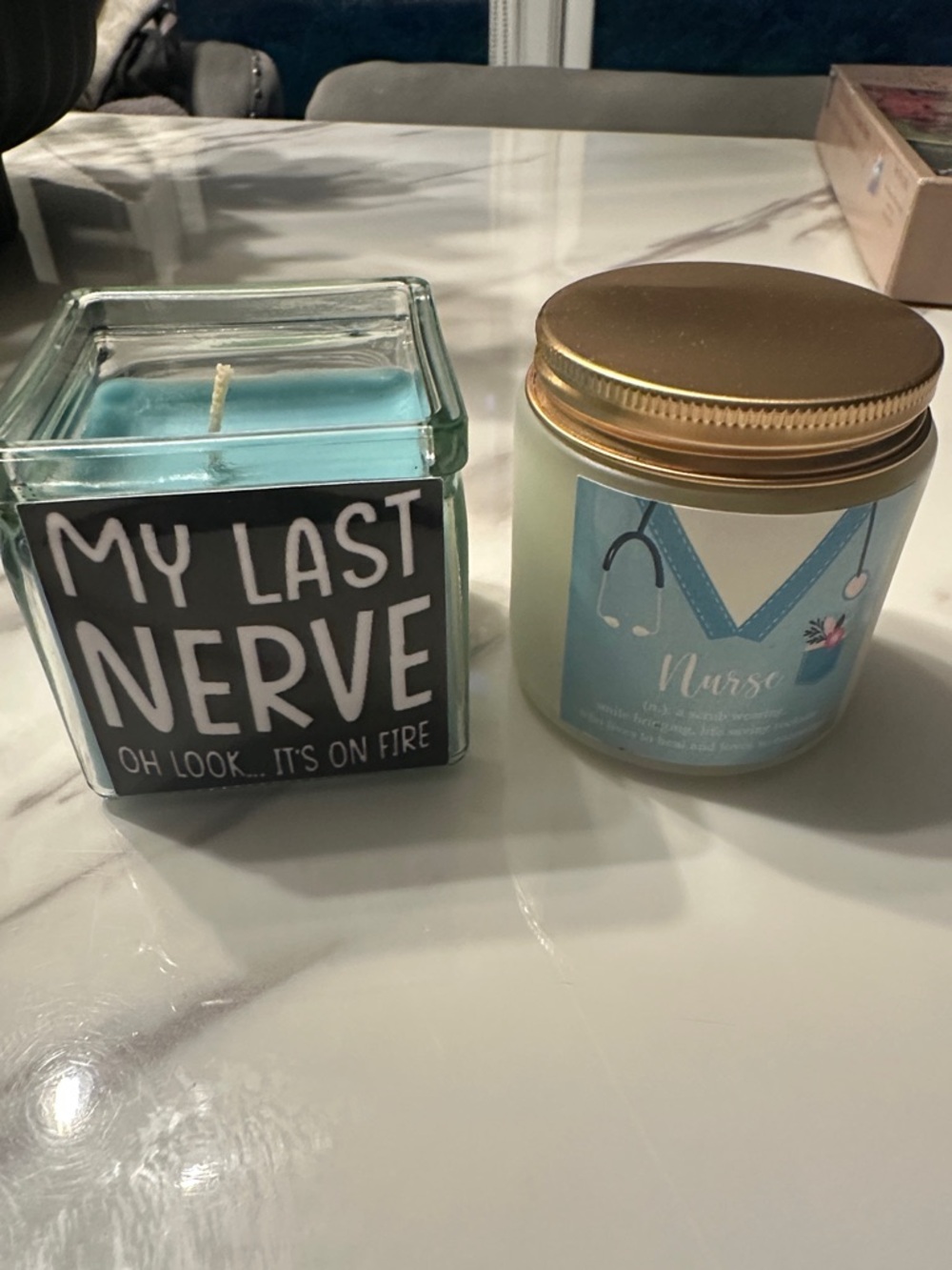'My Last Nerve' & Nurse Graphic Candle